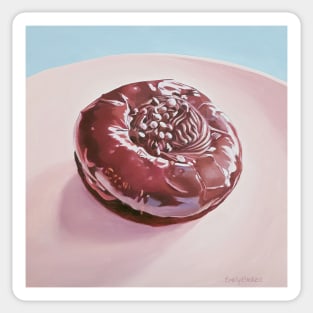 Chocolate Swirl Donut Painting Sticker